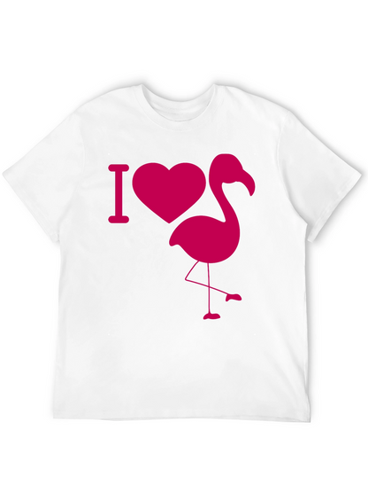 I Heart Flamingo Black T-Shirt