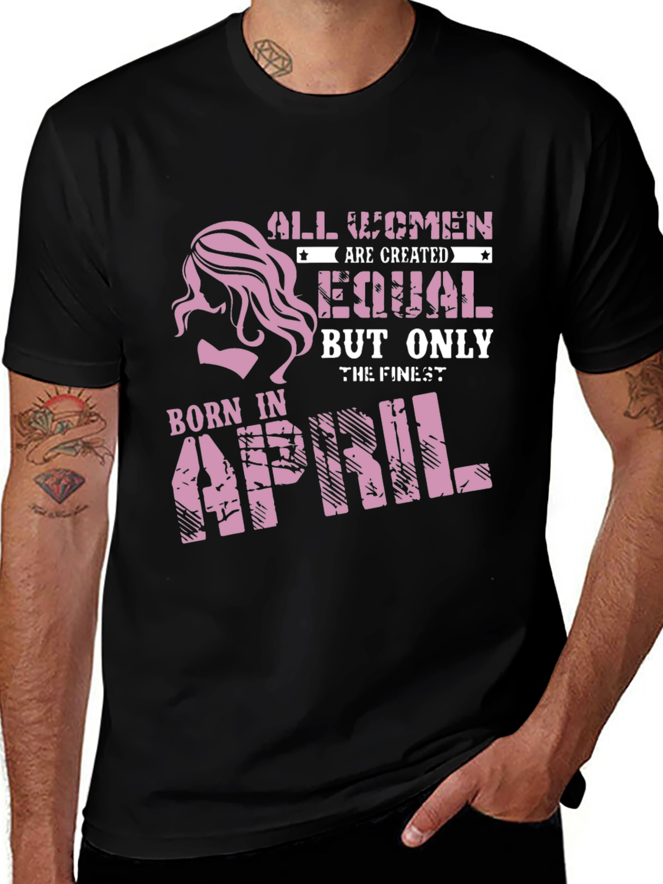 Born In April Womens T-Shirt