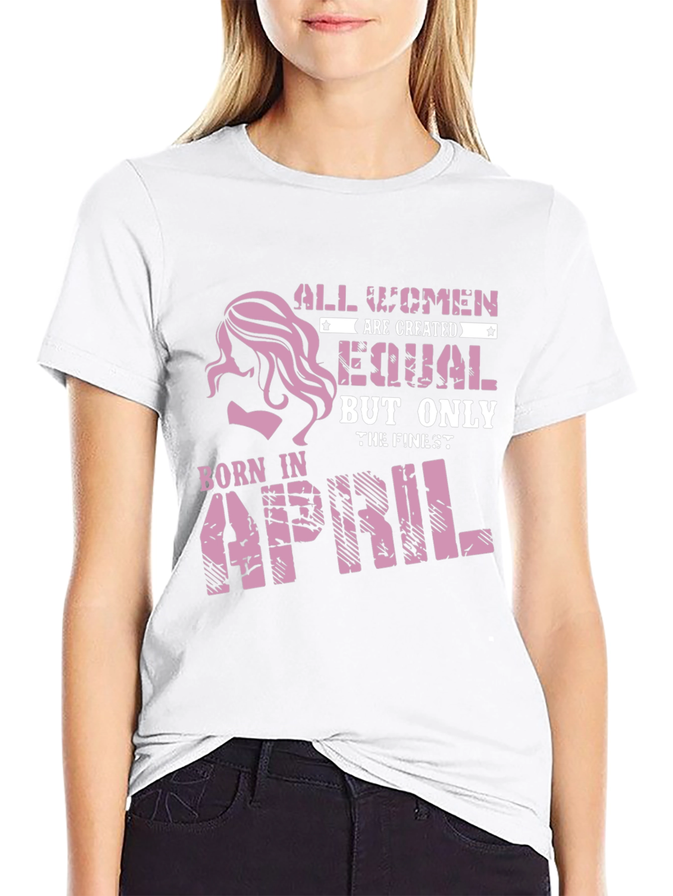 Born In April Womens T-Shirt