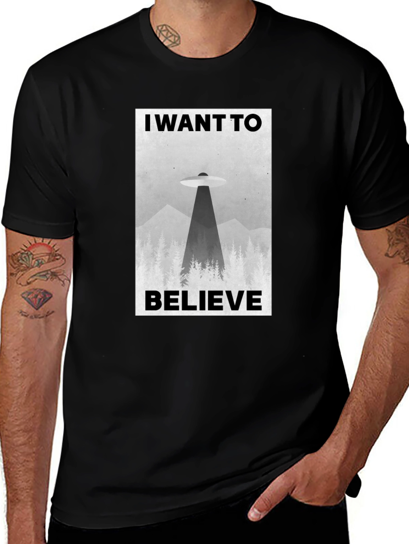 I Want to Believe UFO Graphic T-Shirt