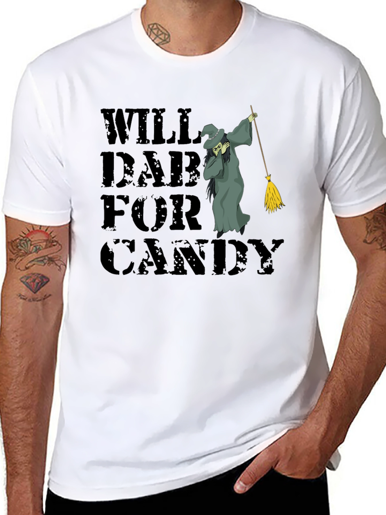 Will Dab For Candy T-Shirt Halloween Witch Tee
