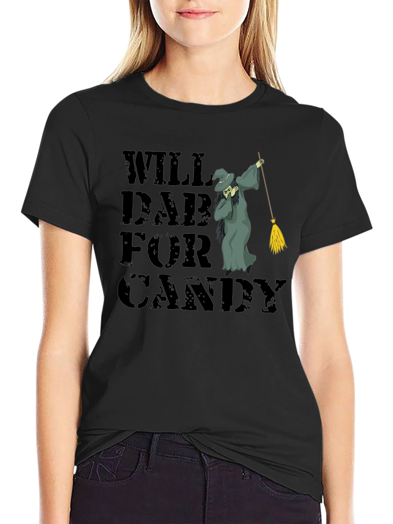 Will Dab For Candy T-Shirt Halloween Witch Tee