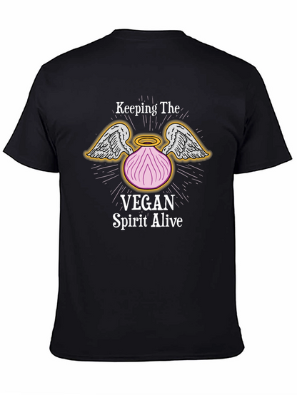 Vegan Spirit T-Shirt - Onion Angel Wings Design