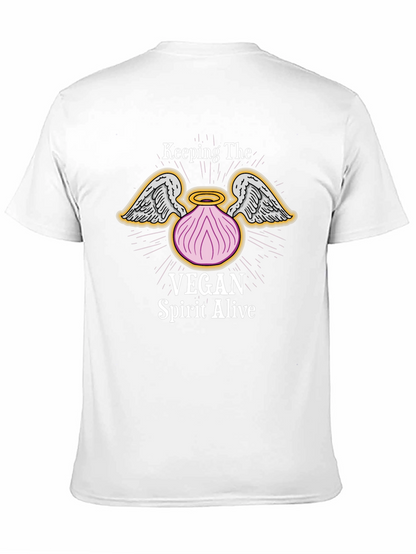 Vegan Spirit T-Shirt - Onion Angel Wings Design