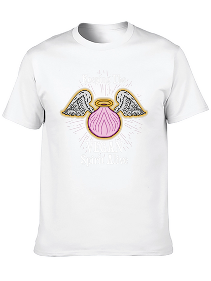 Vegan Spirit T-Shirt - Onion Angel Wings Design