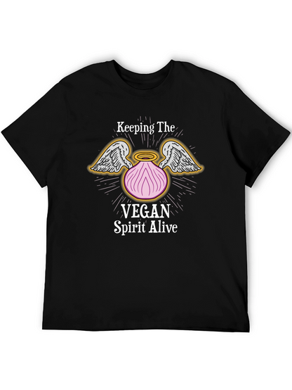 Vegan Spirit T-Shirt - Onion Angel Wings Design