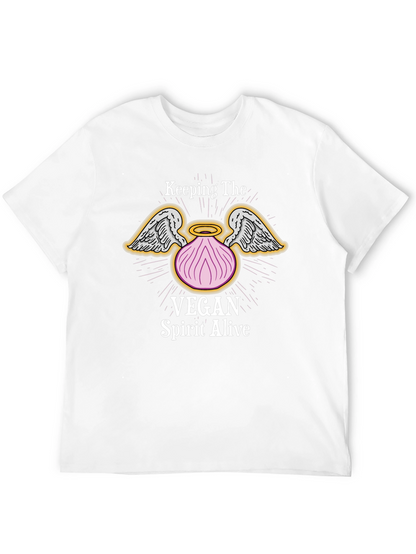 Vegan Spirit T-Shirt - Onion Angel Wings Design