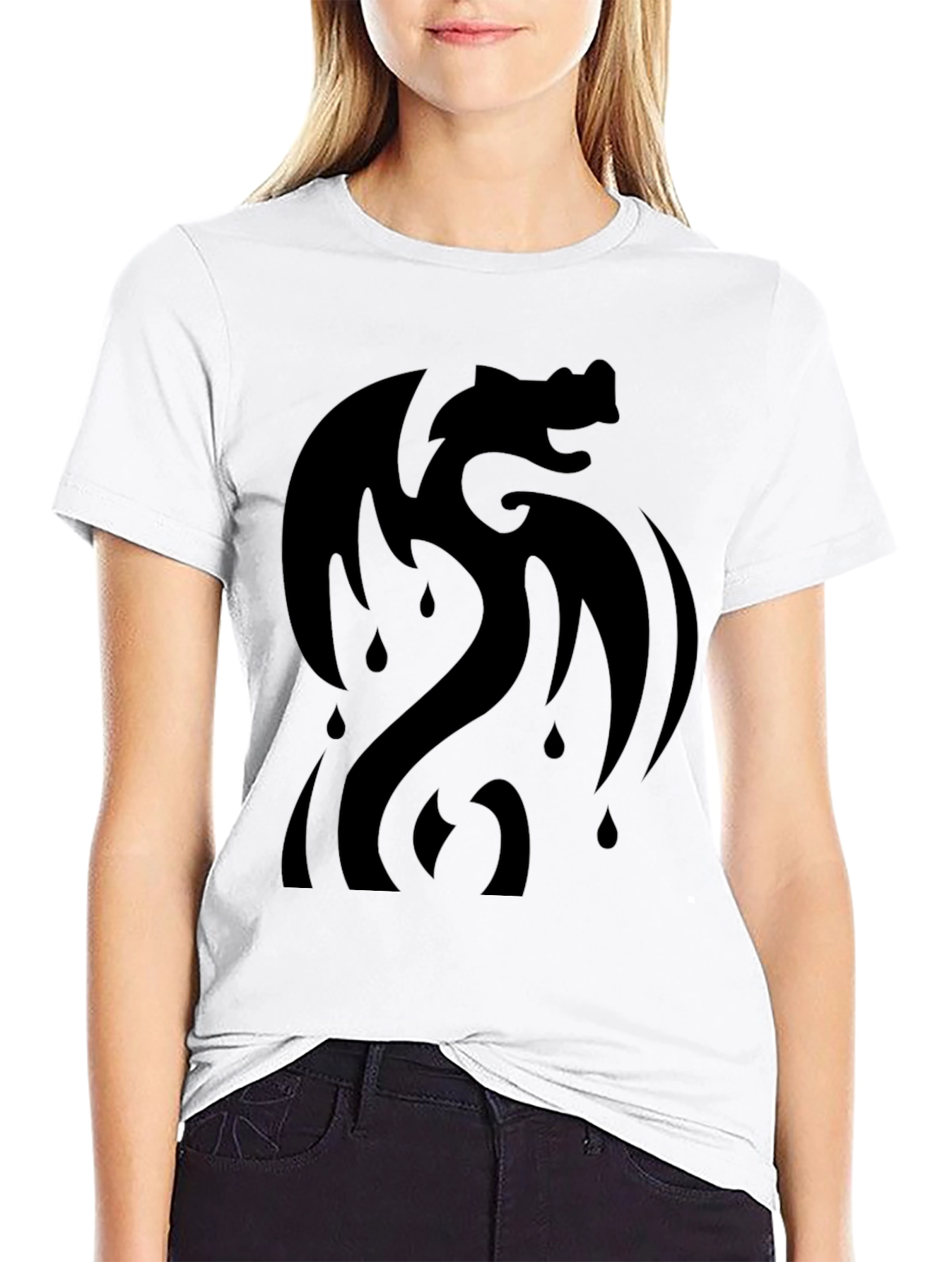 Black Dragon Graphic T-Shirt - Modern Style
