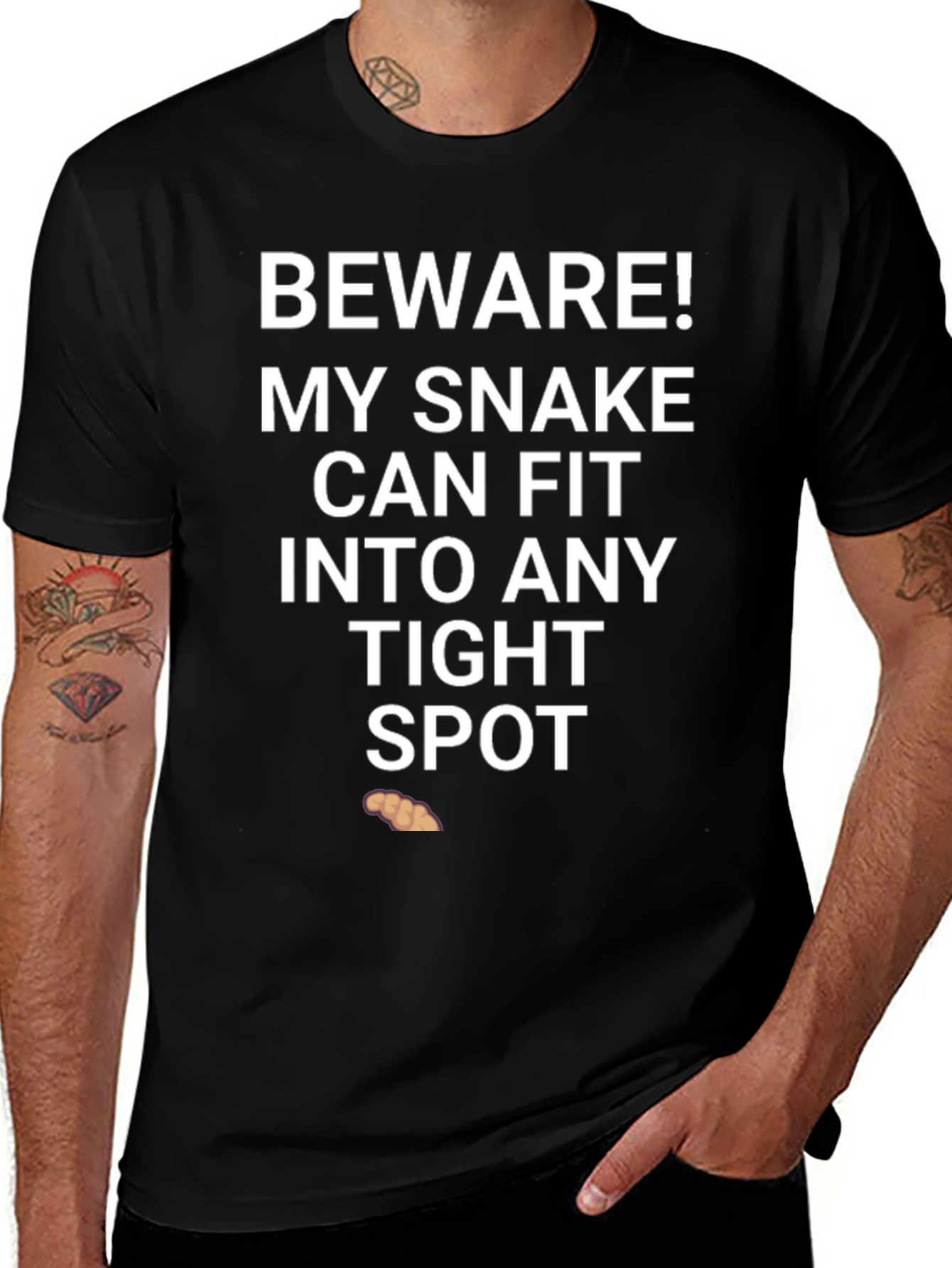 Beware My Snake T-Shirt Funny Novelty