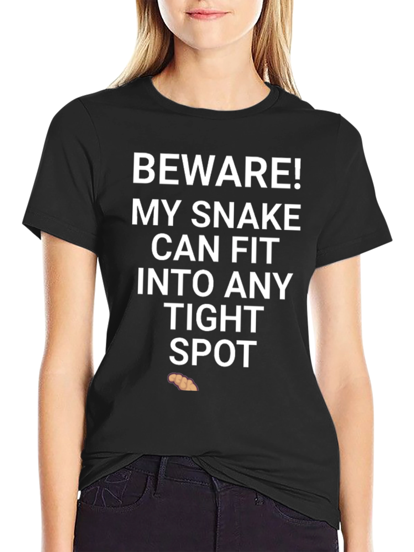 Beware My Snake T-Shirt Funny Novelty