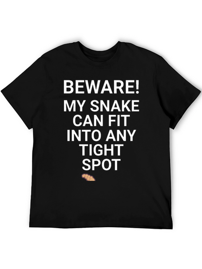 Beware My Snake T-Shirt Funny Novelty