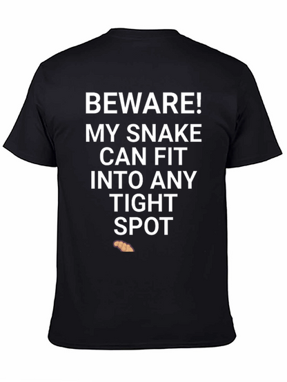 Beware My Snake T-Shirt Funny Novelty
