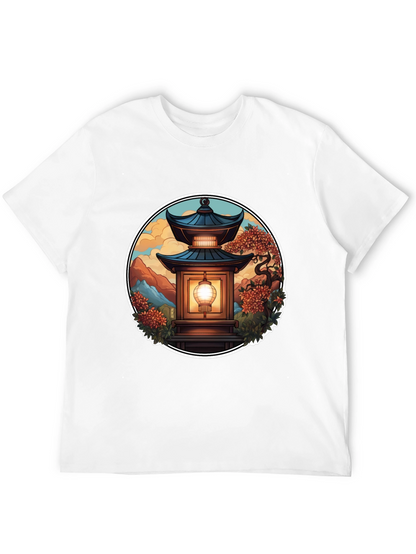 Asian Lantern Graphic Tee - Unique Design