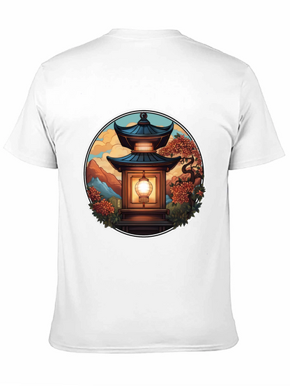 Asian Lantern Graphic Tee - Unique Design