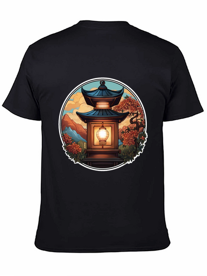 Asian Lantern Graphic Tee - Unique Design