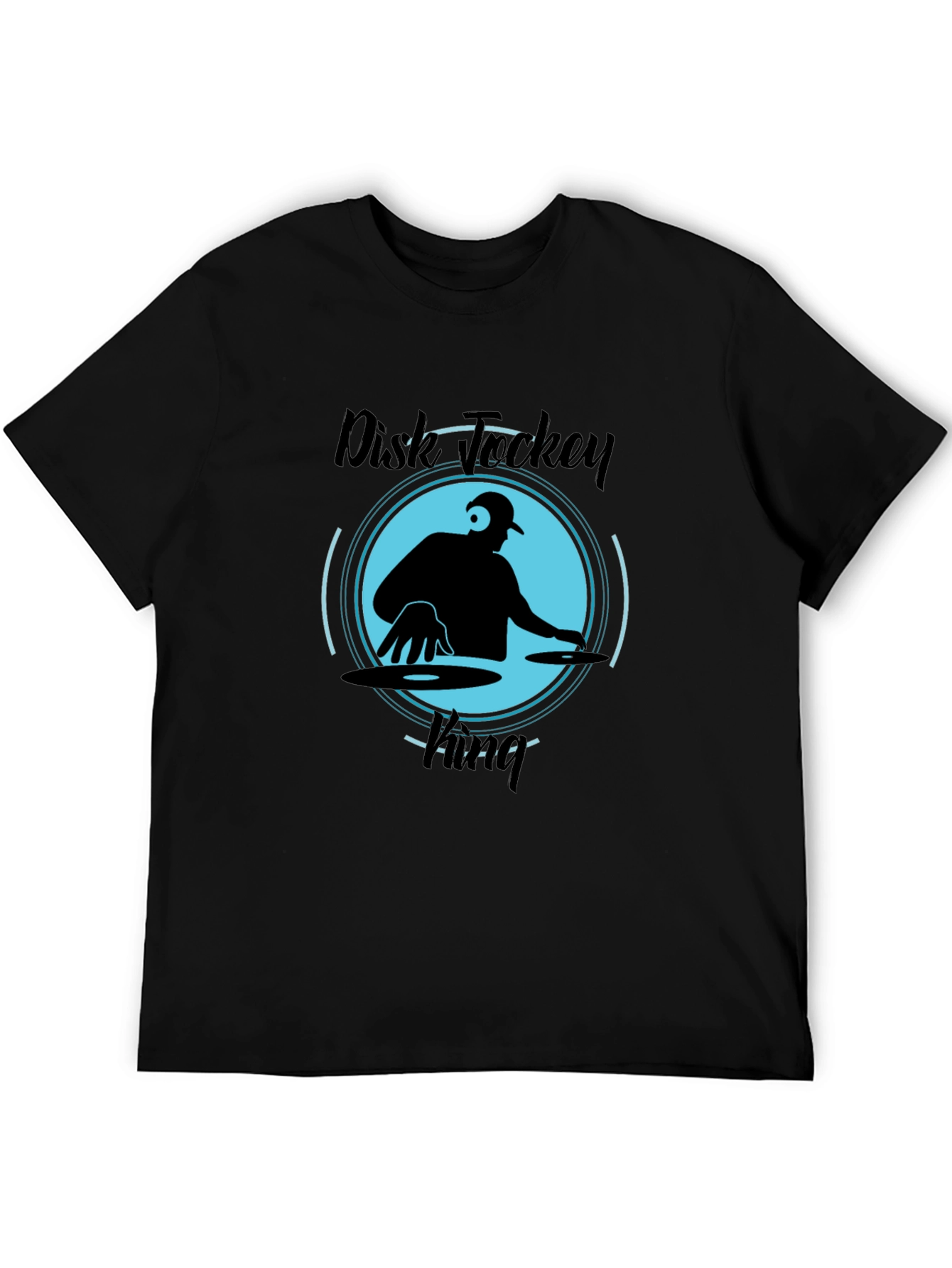 Disk Jockey King Black T-Shirt