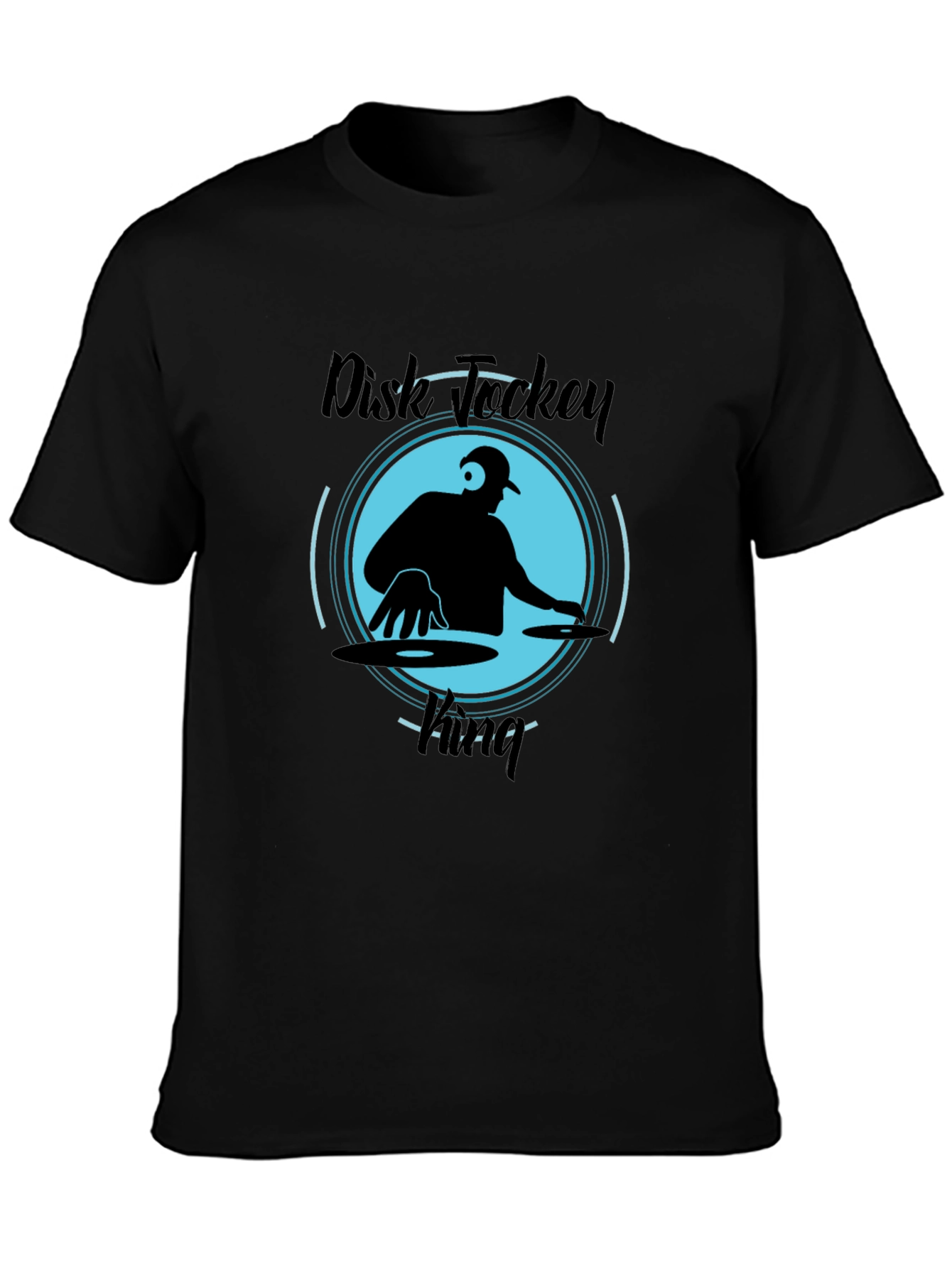 Disk Jockey King Black T-Shirt