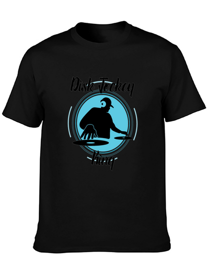 Disk Jockey King Black T-Shirt
