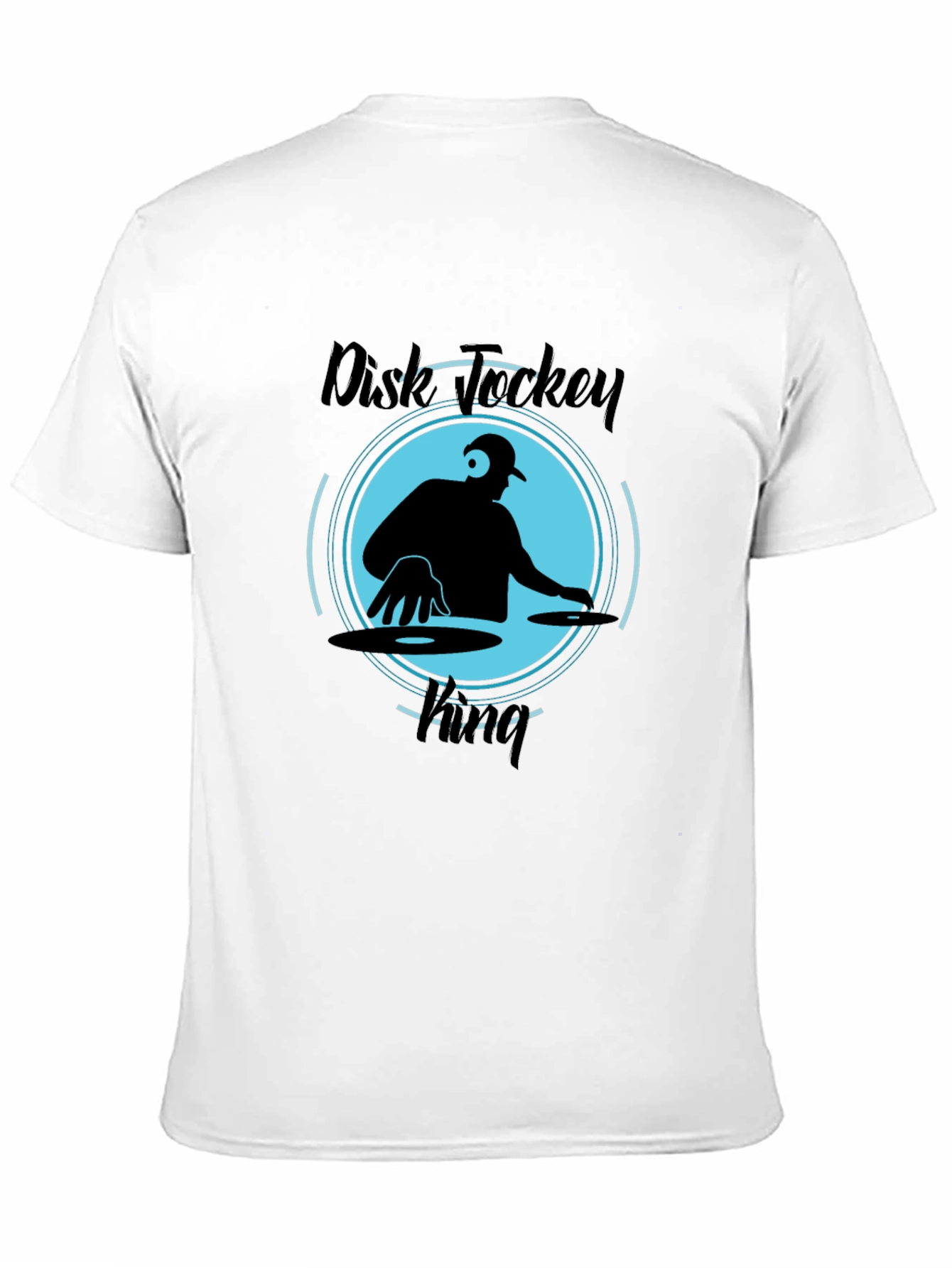 Disk Jockey King Black T-Shirt