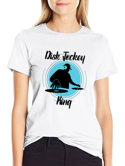 Disk Jockey King Black T-Shirt