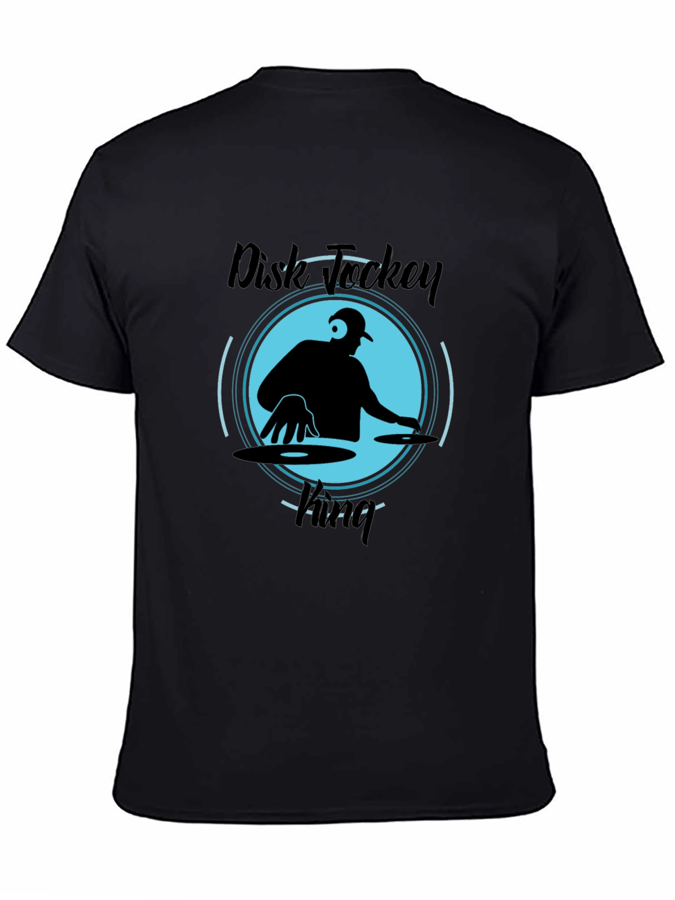 Disk Jockey King Black T-Shirt