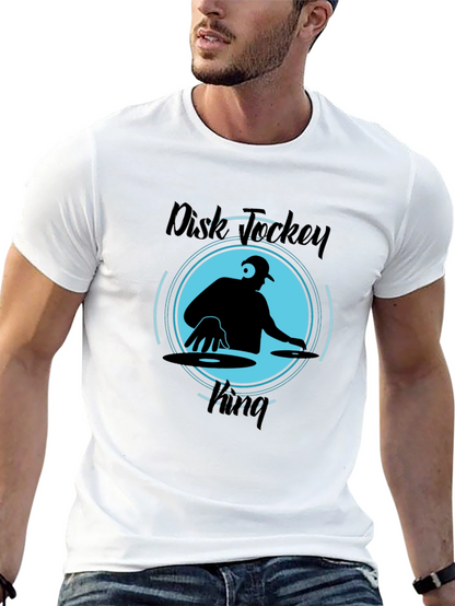 Disk Jockey King Black T-Shirt