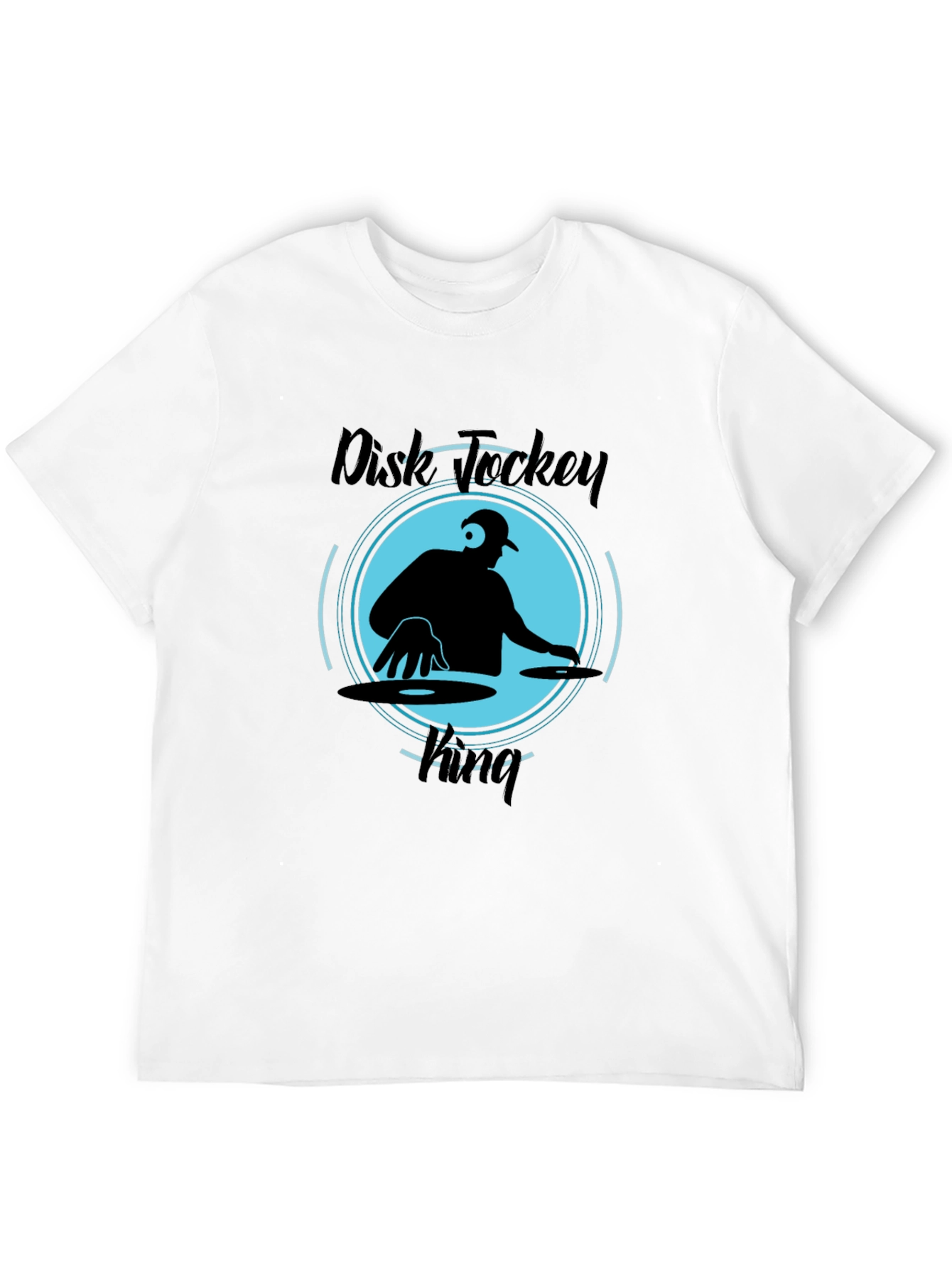 Disk Jockey King Black T-Shirt