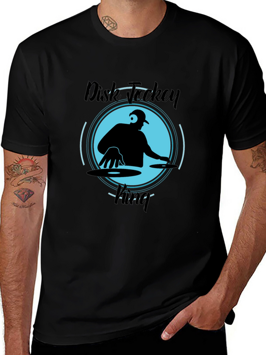 Disk Jockey King Black T-Shirt