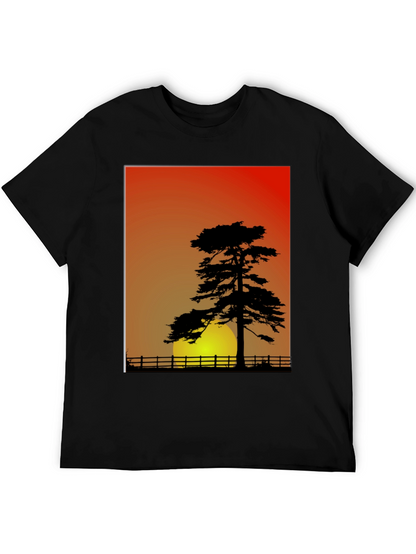 Sunset Silhouette Graphic Tee - Nature Lovers Shirt