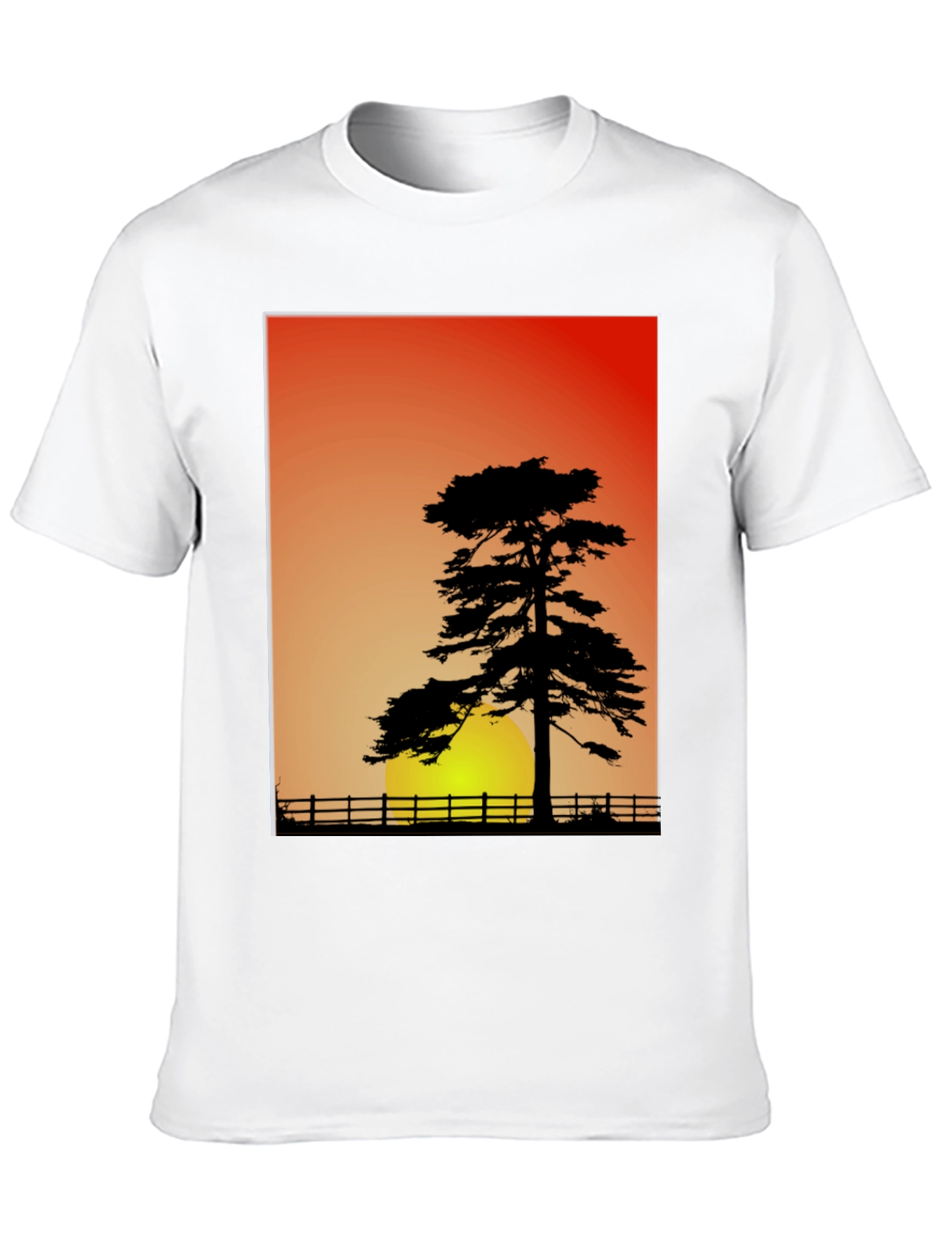 Sunset Silhouette Graphic Tee - Nature Lovers Shirt