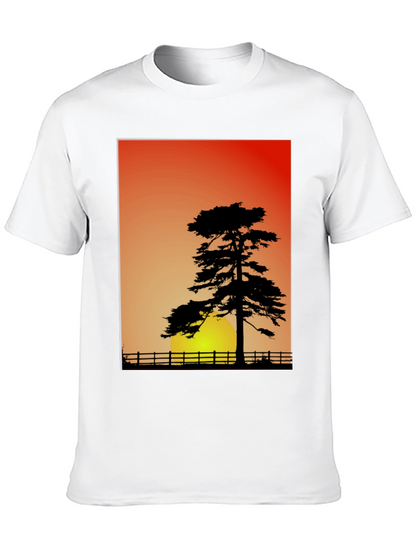 Sunset Silhouette Graphic Tee - Nature Lovers Shirt