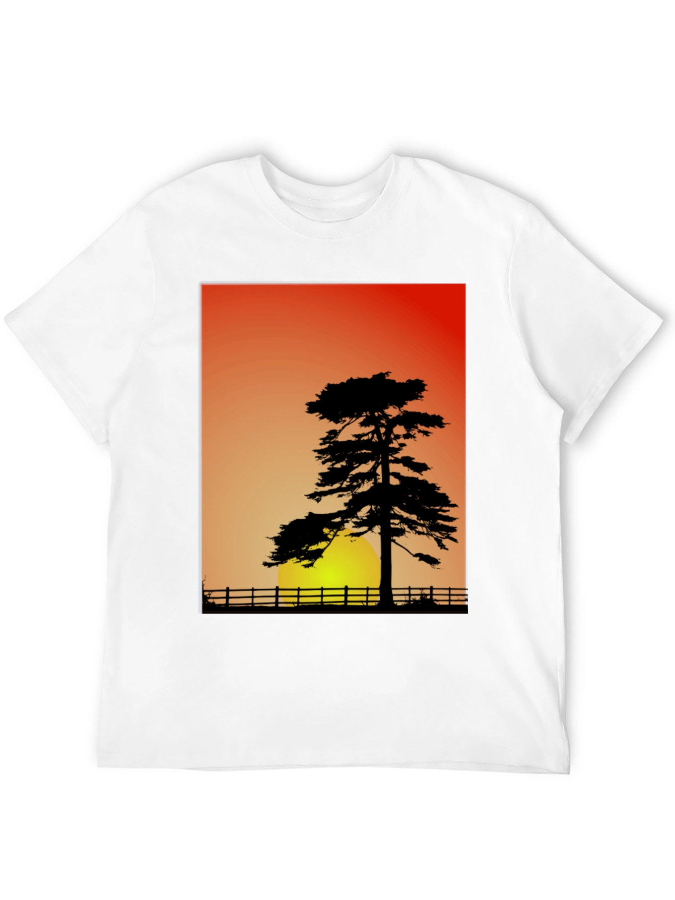 Sunset Silhouette Graphic Tee - Nature Lovers Shirt