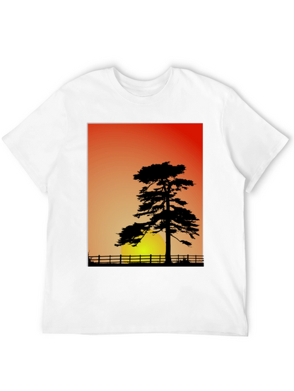 Sunset Silhouette Graphic Tee - Nature Lovers Shirt
