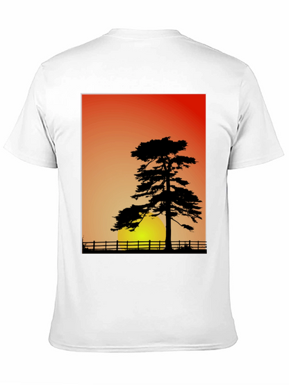 Sunset Silhouette Graphic Tee - Nature Lovers Shirt