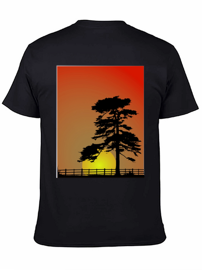 Sunset Silhouette Graphic Tee - Nature Lovers Shirt
