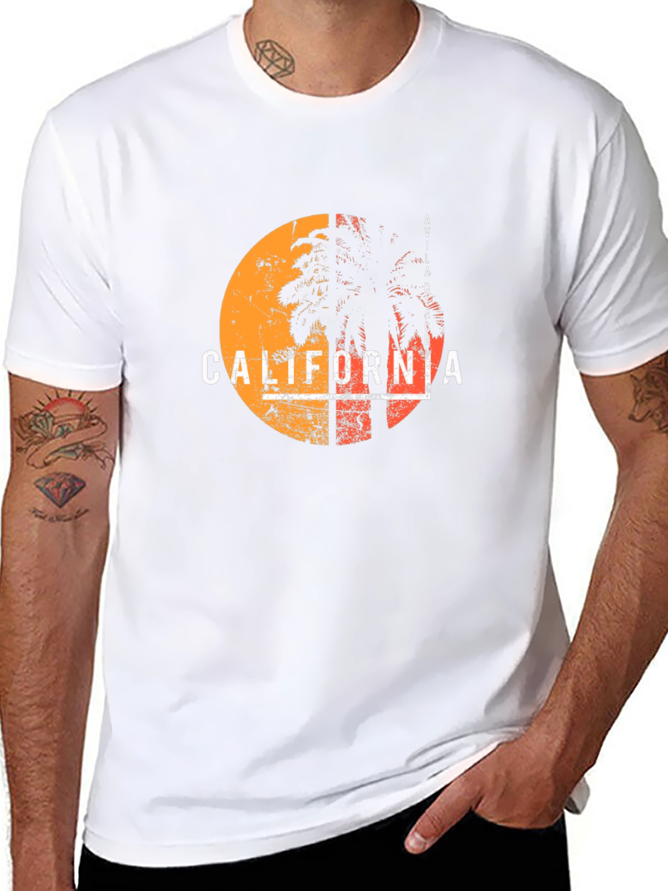 California Palm Tree Graphic T-Shirt