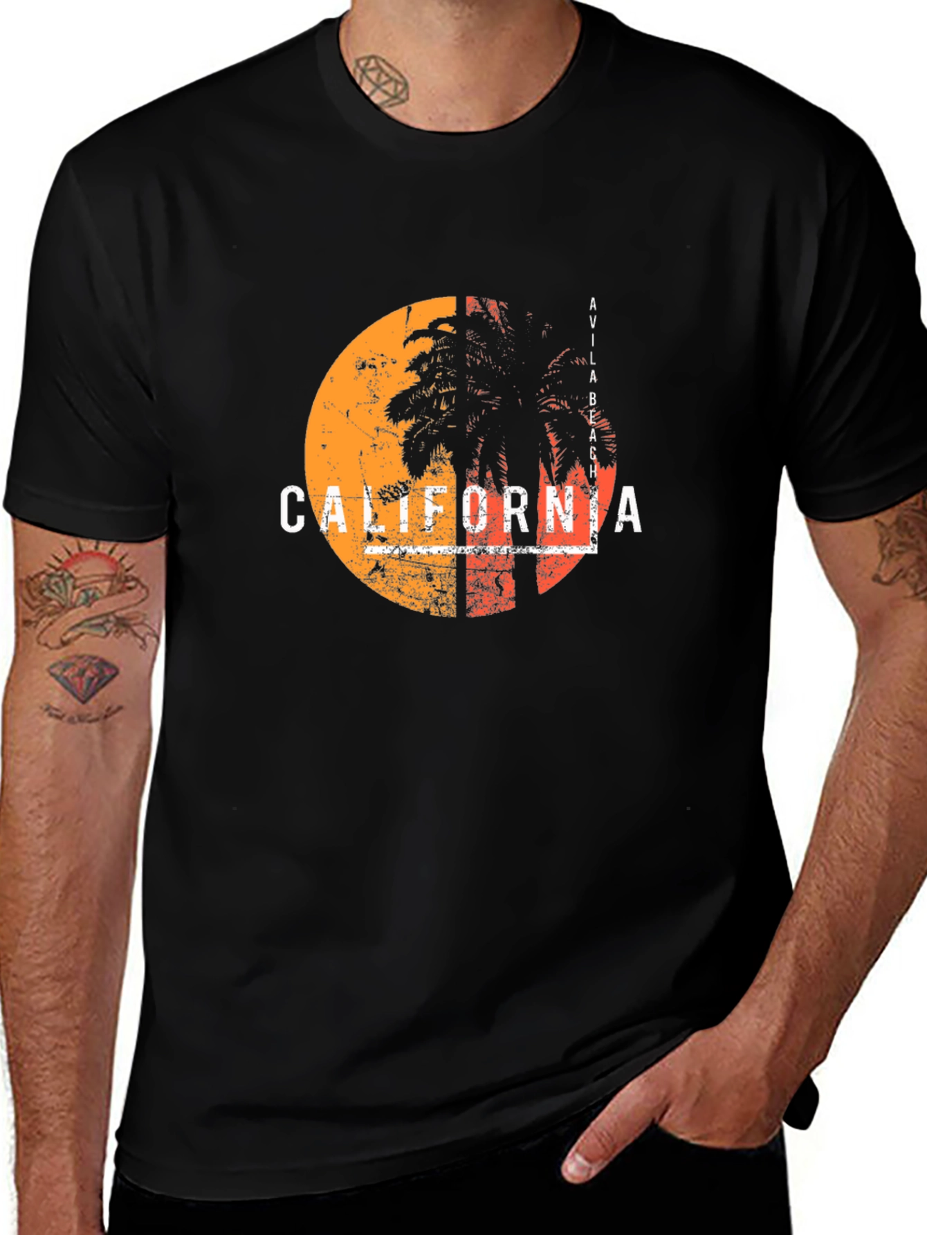 California Palm Tree Graphic T-Shirt