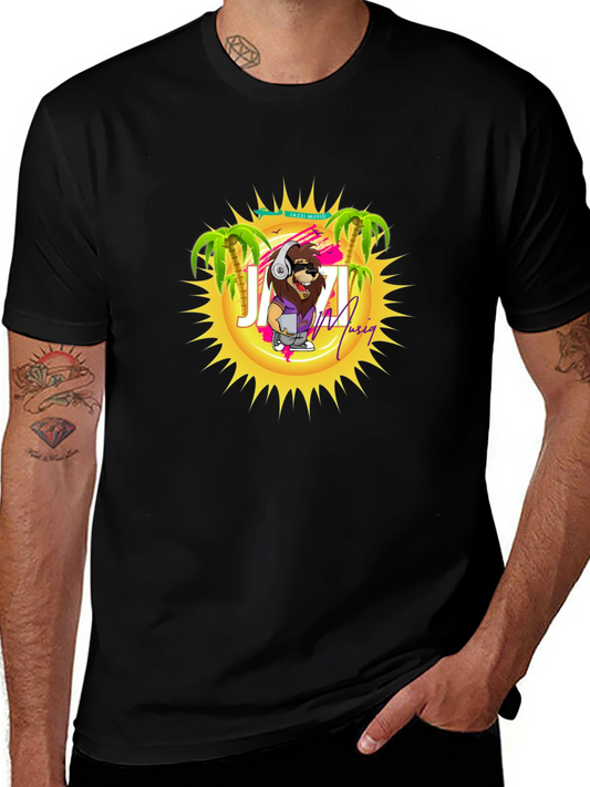 Jazzi Musiq T-Shirt - Cool Lion Graphic Tee