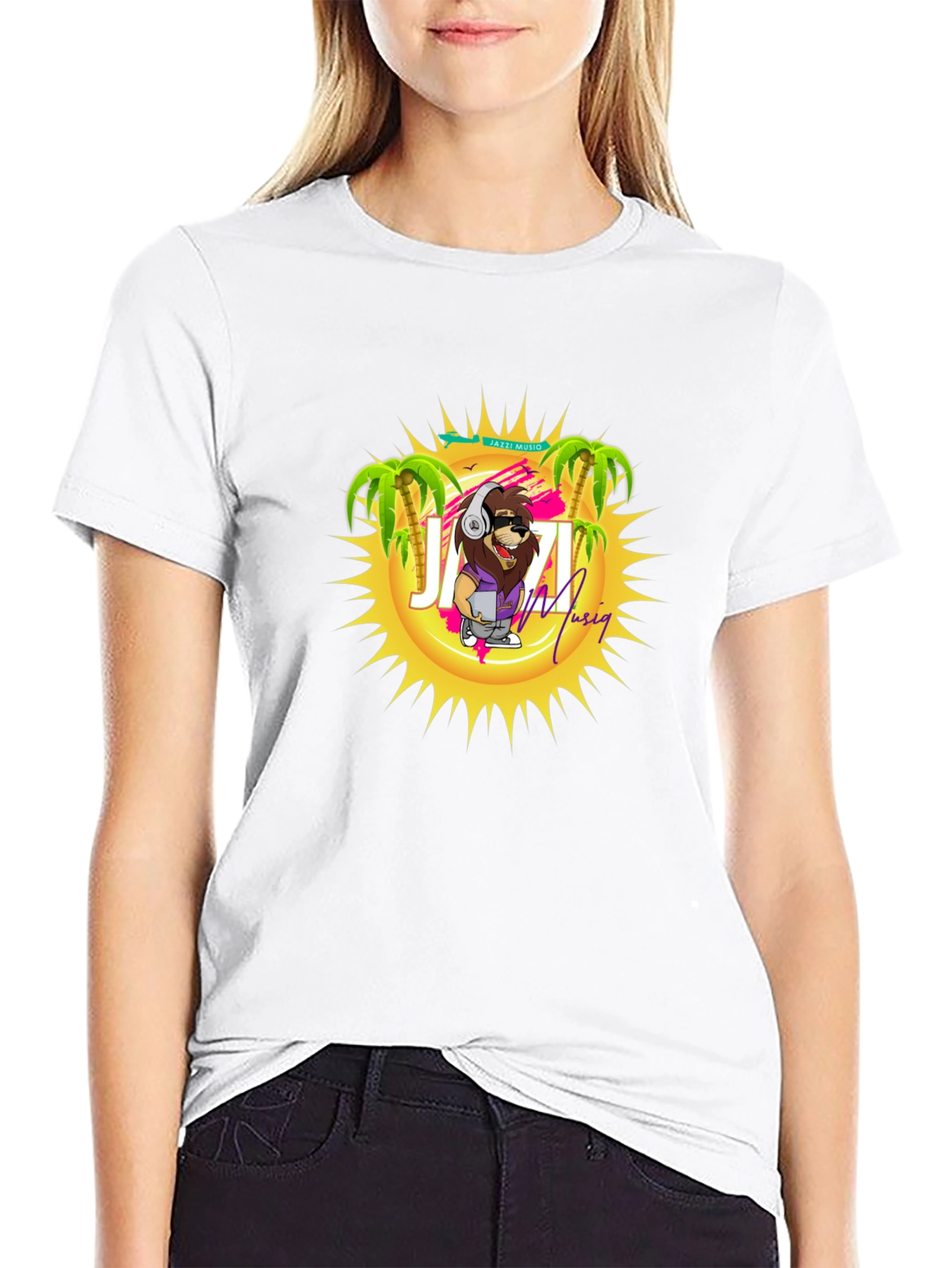 Jazzi Musiq T-Shirt - Cool Lion Graphic Tee