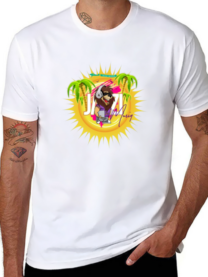 Jazzi Musiq T-Shirt - Cool Lion Graphic Tee
