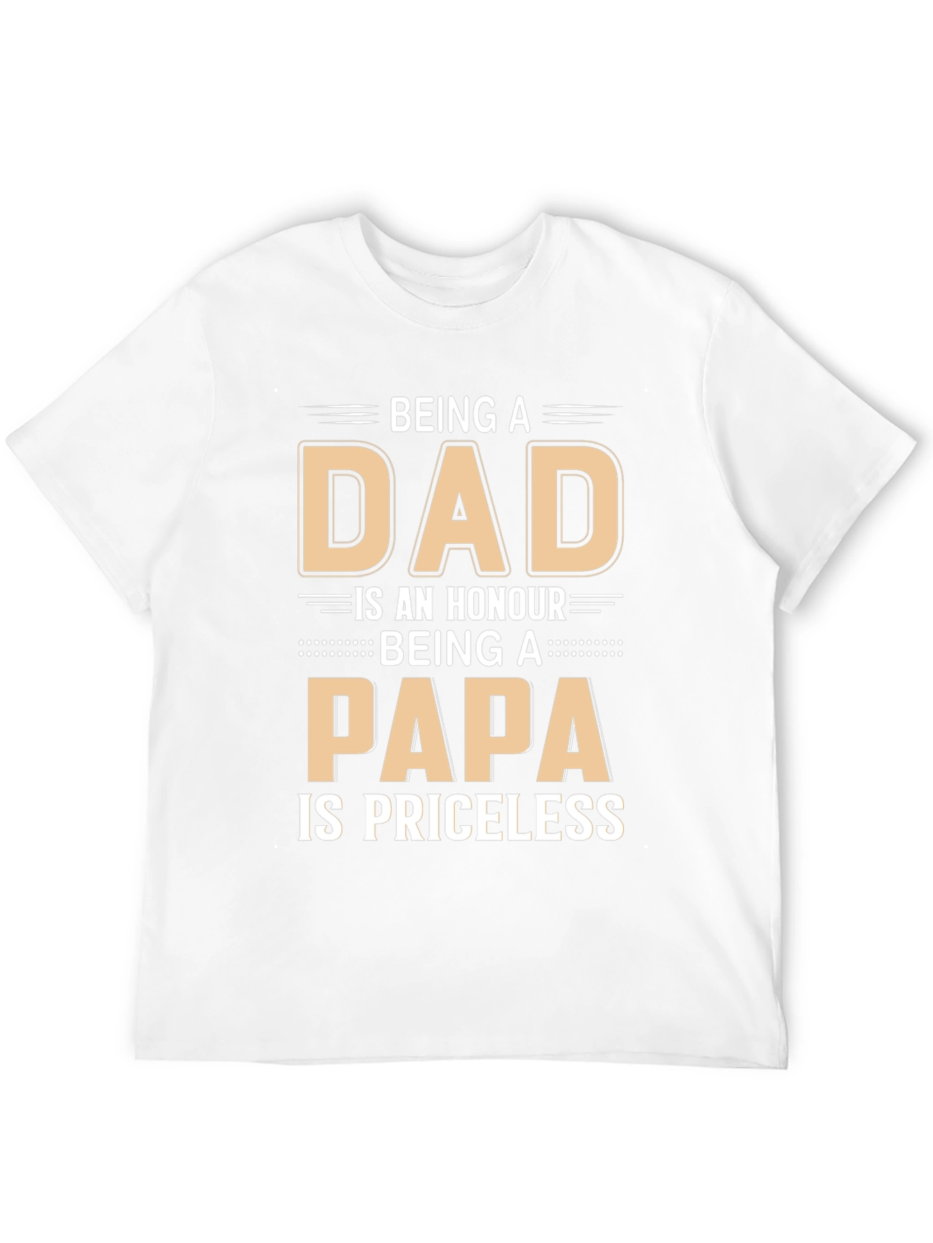 Dad Papa Honour Priceless Black T-Shirt