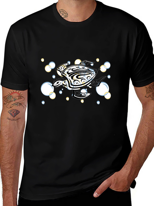 Tribal Turtle T-Shirt - Black