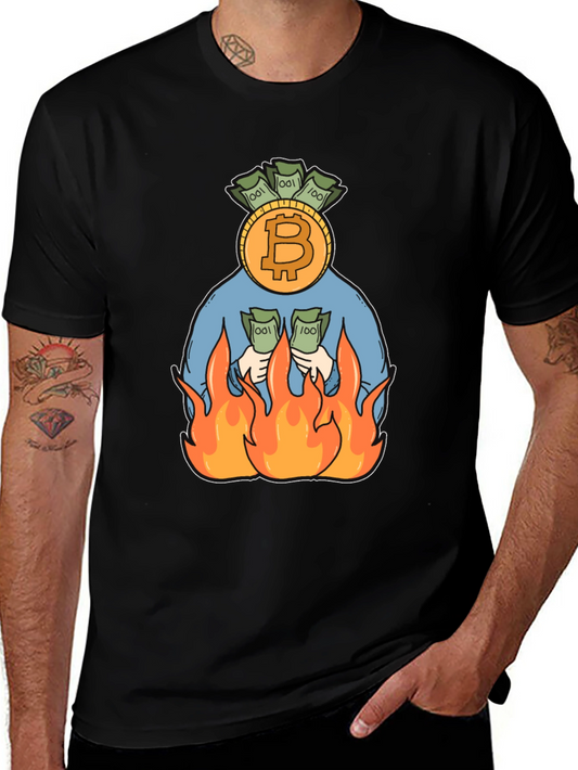 Bitcoin Burning Money T-Shirt