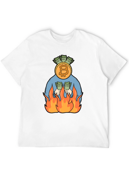 Bitcoin Burning Money T-Shirt