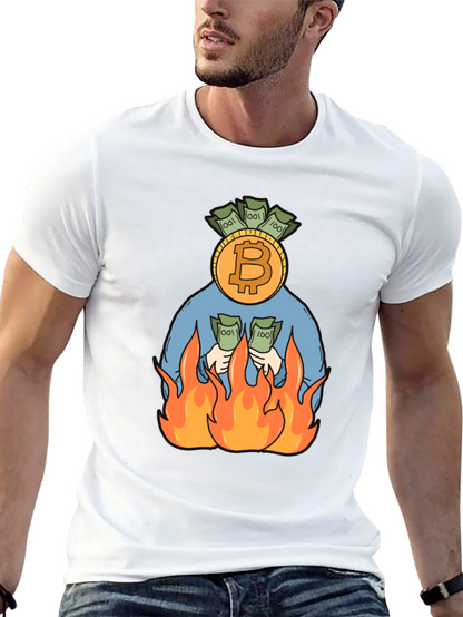 Bitcoin Burning Money T-Shirt