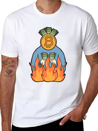 Bitcoin Burning Money T-Shirt