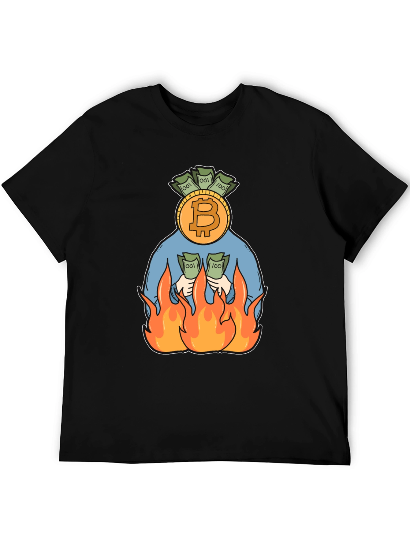 Bitcoin Burning Money T-Shirt