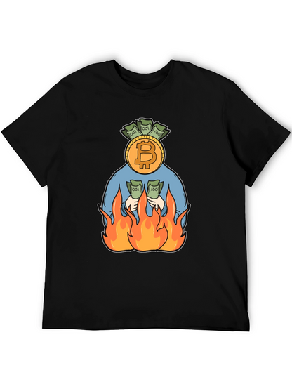 Bitcoin Burning Money T-Shirt