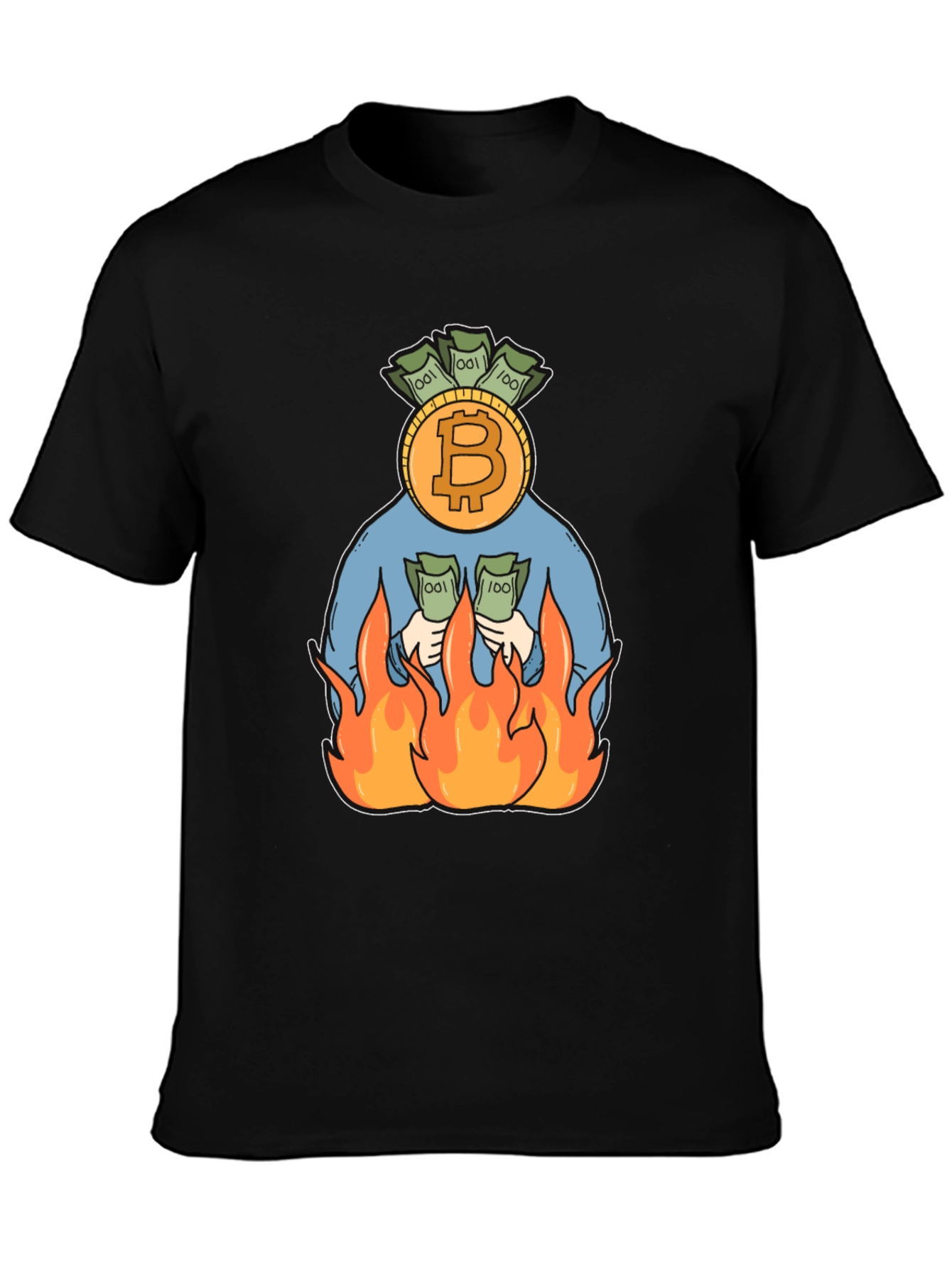 Bitcoin Burning Money T-Shirt