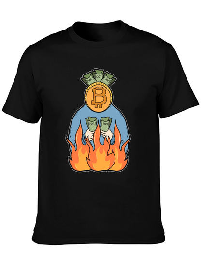 Bitcoin Burning Money T-Shirt